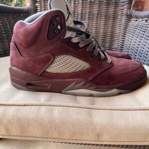 Nike Burgundy and Gray Athletic Shoes
